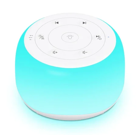 Dispozitiv Sunet Alb, white noise, pentru copii si adulti, portabil, timer, Lampa de veghe, alb