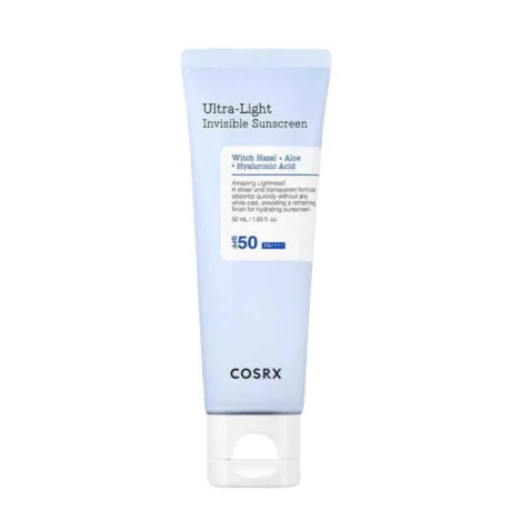 COSRX Ultra Light Invisible Sunscreen SPF 50 PA++++, cremă protecție solară, 50ml | Textură ultra-lejeră, protecție invizibilă și eficientă