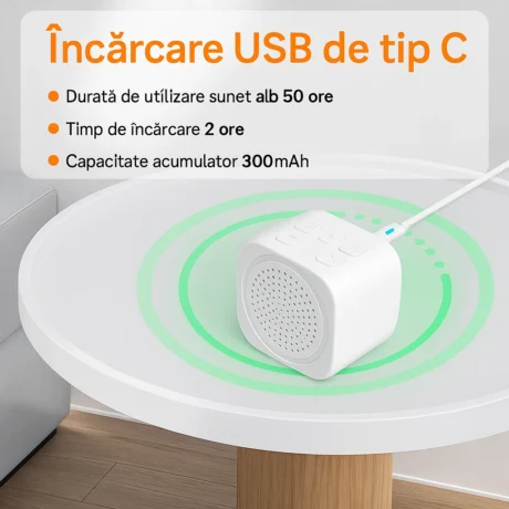 Dispozitiv-Sunet-Alb-Portabil-Reincarcabil-Timer-Lampa-de-veghe-Autonomie-50-ore-White-Noise-pentru-Bebelusi-si-Adulti-26-Sunete-galerie-3.webp